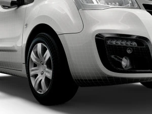 peugeot partner tepee 2017 3D Model