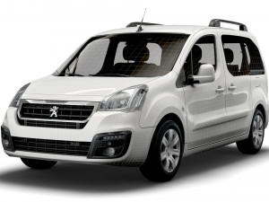 peugeot partner tepee 2017 3D Model