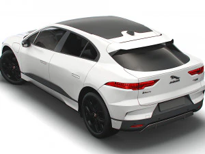 jaguar i-pace black 2021 3D Model