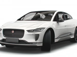 jaguar i-pace black 2021 3D Model