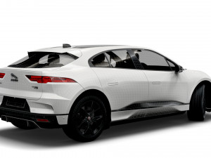 jaguar i-pace black 2021 3D-Modell