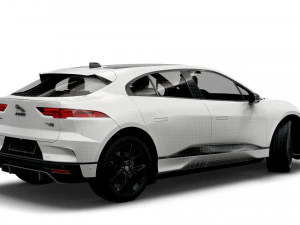 jaguar i-pace black 2021 3D Model