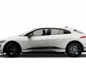 jaguar i-pace black 2021 3D-Modell