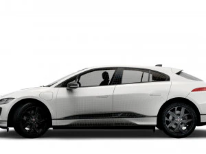 jaguar i-pace black 2021 3D Model
