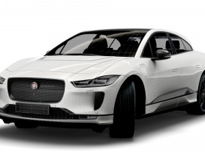jaguar i-pace black 2021 3D-Modell
