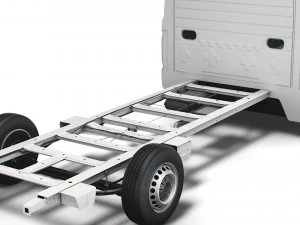 vw crafter cr35 long flat frame chassis 2021 3D Model