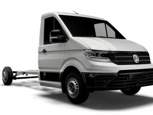 vw crafter cr35 long flat frame chassis 2021 3D Model