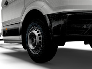 vw crafter cr35 long flat frame chassis 2021 3D 모델