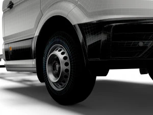 vw crafter cr35 long flat frame chassis 2021 3D Model