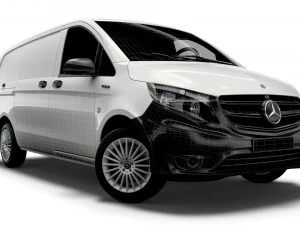 mercedes benz e vito panel van l2 2021 3D Model