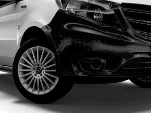 mercedes benz e vito panel van l2 2021 Modèle 3D