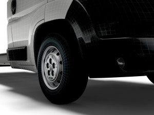 fiat ducato 3540 l4 platform cab 2014 3D Model
