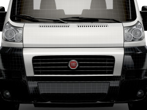 fiat ducato 3540 l4 platform cab 2014 3D Model