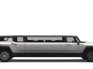 gmc hummer ev suv limousine 2024 3D Model