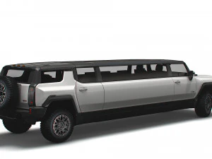 gmc hummer ev suv limousine 2024 3D Model