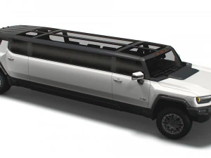 gmc hummer ev suv limousine 2024 3D Model