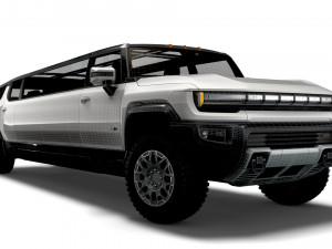 gmc hummer ev suv limousine 2024 3D Model