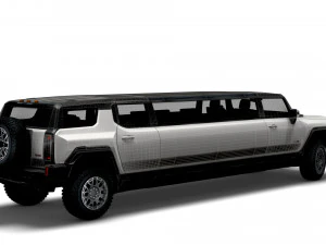 gmc hummer ev suv limousine 2024 3D Model