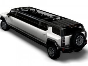 gmc hummer ev suv limousine 2024 3D Model