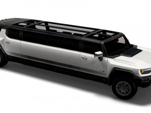 gmc hummer ev suv limousine 2024 3D Model