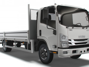 isuzu elf rigid body truck 2021 3D Model