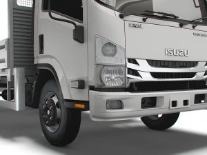 isuzu elf rigid body truck 2021 3D Model