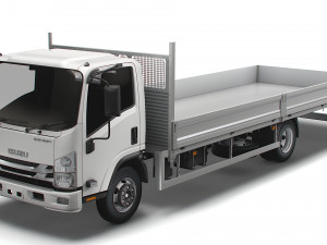isuzu elf rigid body truck 2021 3D Model