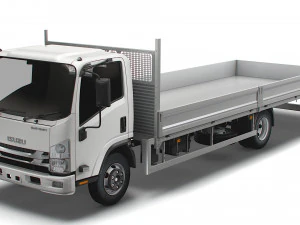 isuzu elf rigid body truck 2021 3D Model