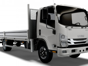 isuzu elf rigid body truck 2021 3D Model