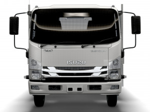 isuzu elf rigid body truck 2021 3D Model