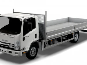 isuzu elf rigid body truck 2021 3D Model