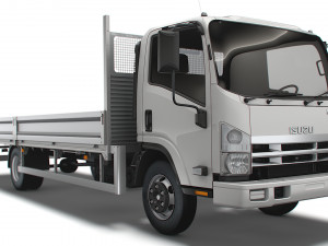 isuzu npr rigid body truck 2021 3D Model