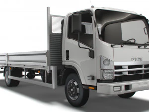 caminhão de carroceria rígida isuzu npr 2021 Modelo 3D