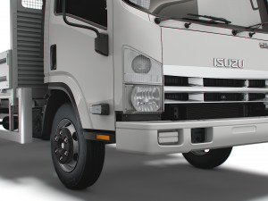 isuzu npr rigid body truck 2021 3D Model