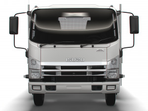 isuzu npr rigid body truck 2021 3D Model