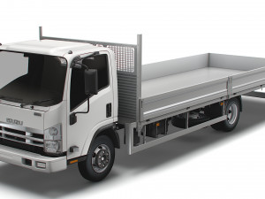 isuzu npr rigid body truck 2021 3D Model