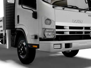 isuzu npr rigid body truck 2021 3D Model