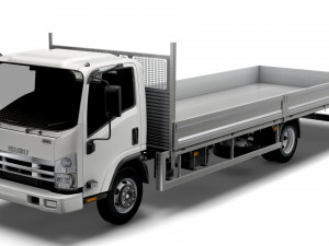 isuzu npr rigid body truck 2021 3D Model