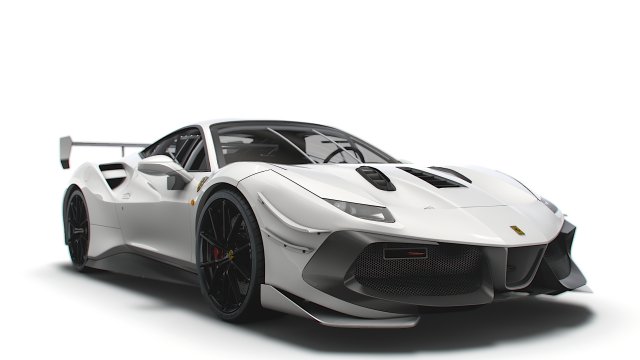 ferrari gtb 488 evo 2021 3D Model .c4d .max .obj .3ds .fbx .stl .blend 