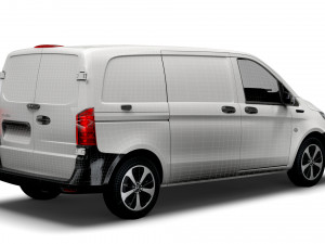 mercedes benz eqv cargo van l1 2021 Model 3D