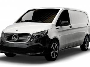 mercedes benz eqv cargo van l1 2021 Model 3D