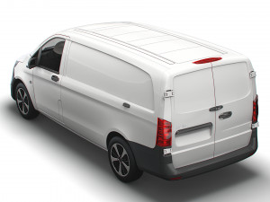mercedes benz eqv cargo van l2 2021 Modello 3D