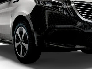 mercedes benz eqv cargo van l2 2021 3D Model