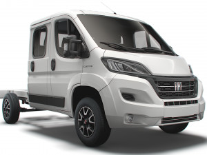 fiat ducato chassis truck crew cab 3450 wb 2022 Modelo 3D