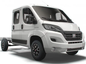 fiat ducato châssis camion cabine double 3450 wb 2022 Modèle 3D