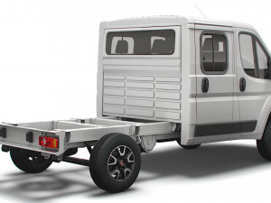 fiat ducato chassis truck crew cab 3450 wb 2022 Model 3D