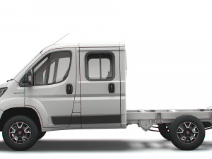 fiat ducato chassis truck crew cab 3450 wb 2022 Model 3D