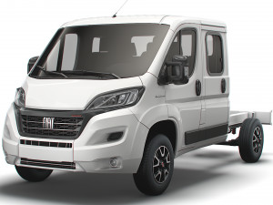 fiat ducato chassis truck crew cab 3450 wb 2022 Model 3D