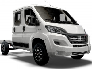 fiat ducato chassis truck crew cab 3450 wb 2022 Model 3D