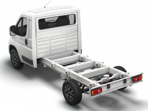 fiat ducato chassis truck single cab 3450wb 2022 3D Model